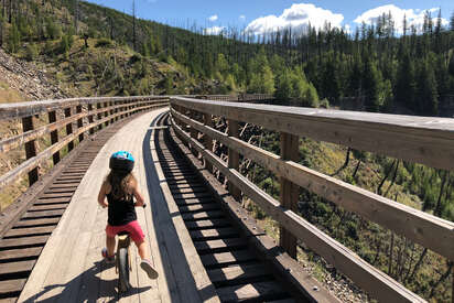 Kettle Valley Rail Trail in Myra-Bellevue Provincial Park