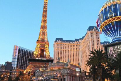 Paris Hotel and the Eiffel Tower Las Vegas