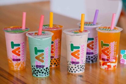 Fat-Straws-Bubble-Tea-Alpha-Noel-Dallas - Lowest Flight Fares Fat Straws Bubble Tea (Alpha & Noel)
