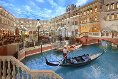 Gondola Ride at Venetian Hotel 