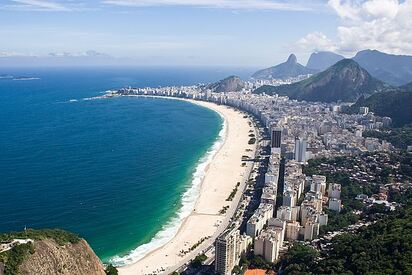 La playa de Copacabana Rio de Janeiro 